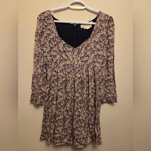 Saltwater Luxe Mini Tunic Cutout Flare Boho Floral Dress Size XS